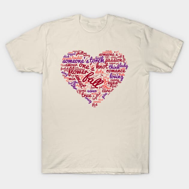 Valentine's Day word T-Shirt by Mhamad13199